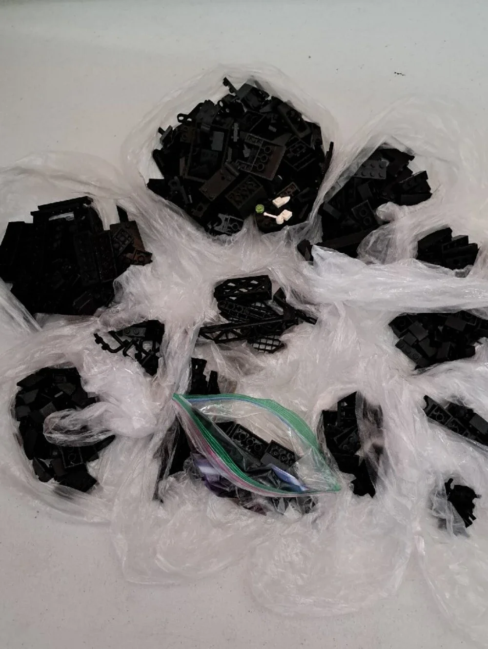 Lego Black Assorted Building Bricks and Vehicle Pieces